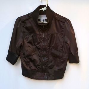 Miss Lili Large Black Stretch Short Sleeved Jacket